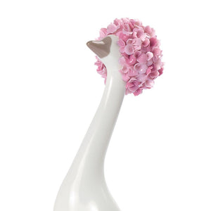 Lladro Goossiping Goose Figurine - Pink