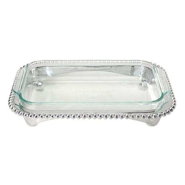 Load image into Gallery viewer, Mariposa Pearled Oblong Casserole Caddy
