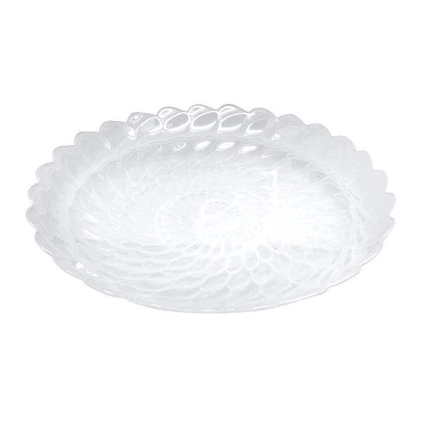 Load image into Gallery viewer, Mariposa Alabaster White Large Scallop Rim Bowl
