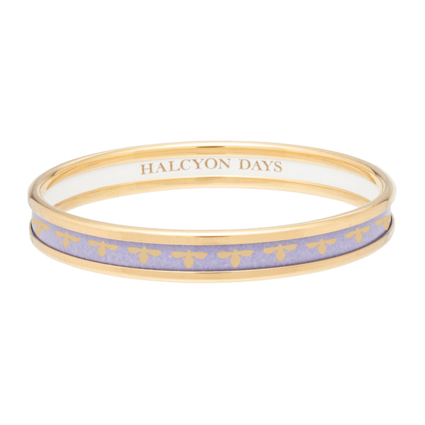 Load image into Gallery viewer, Halcyon Days - 6mm Bee - Lavender - Gold - Bangle
