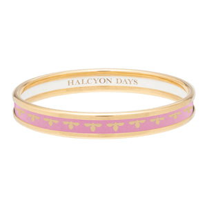 Halcyon Days 6mm Bee - Pale Pink - Gold - Bangle