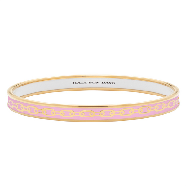 Load image into Gallery viewer, Halcyon Days - 6mm Chain - Pale Pink - Gold - Bangle
