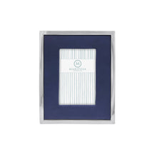 Load image into Gallery viewer, Mariposa Blue Leather with Metal Border 4x6 Frame
