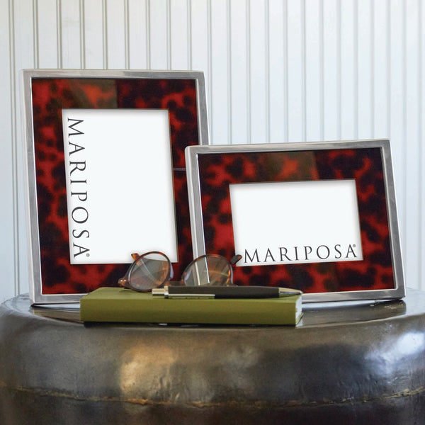 Load image into Gallery viewer, Mariposa Tortoise with Metal Border 4x6 Frame
