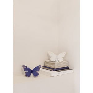 Lladro Butterfly Figurine - Golden Luster & Blue