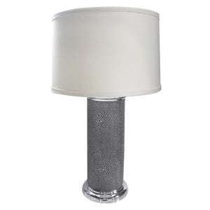 Mariposa Shagreen Leather Column Table Lamp