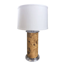 Load image into Gallery viewer, Mariposa Burlwood Column Table Lamp