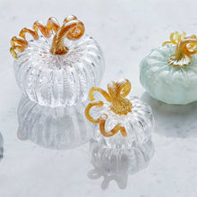 Load image into Gallery viewer, Mariposa Clear Glass Small Pumpkin