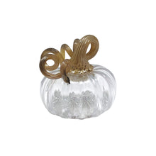 Load image into Gallery viewer, Mariposa Clear Glass Small Pumpkin