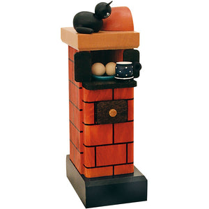 KWO Tiled Stove, Red, Smoking 7.9" Incense Smoker