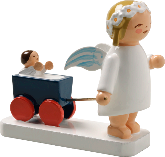 Wendt & Kuhn Marguerite angel with Doll Stroller  Figurine