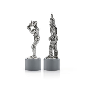 Royal Selangor Han Solo & Chewbacca Bishop Chess Piece Pair