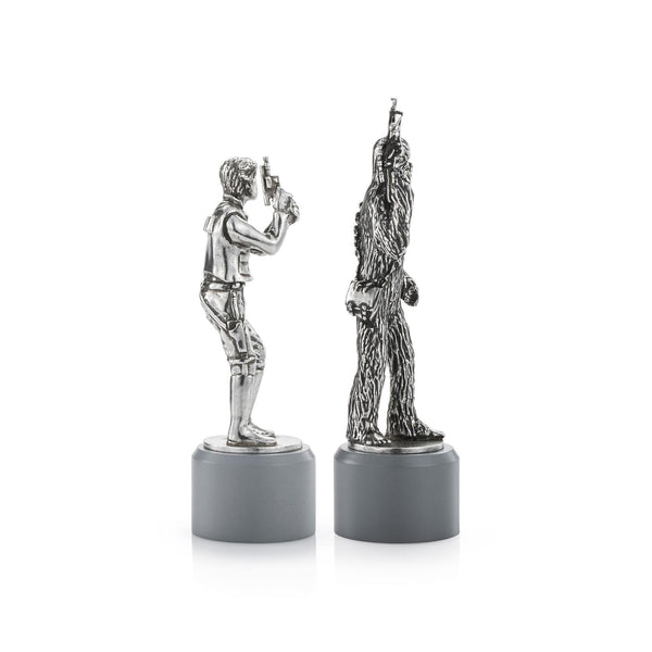 Load image into Gallery viewer, Royal Selangor Han Solo &amp; Chewbacca Bishop Chess Piece Pair
