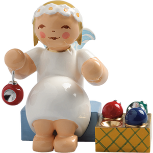 Wendt & Kuhn Marguerite Angels, Sitting, with Ornaments Figurine