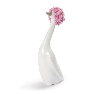 Lladro Goossiping Goose Figurine - Pink