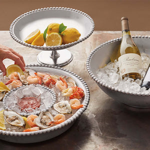 Mariposa Pearled Large Serving Bowl