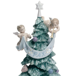 Lladro Evergreen of Peace Tree Figurine