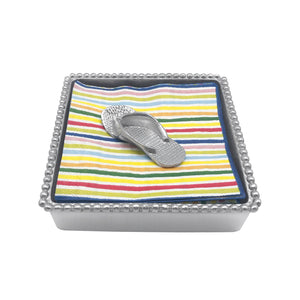Mariposa Flip Flop (890) Beaded Napkin Box Set