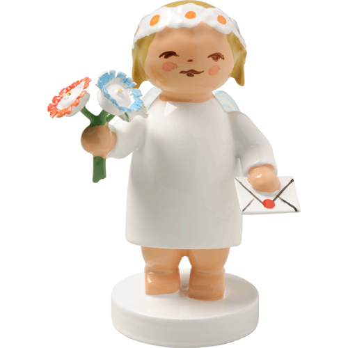 Wendt & Kuhn Goodwill Angel with Bouquet and Letter Figurine