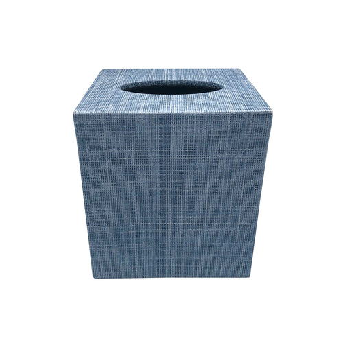 Mariposa Heather Blue Cube Tissue Box