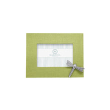 Load image into Gallery viewer, Mariposa Spring Green Linen with Dragonfly Icon 4x6 Frame