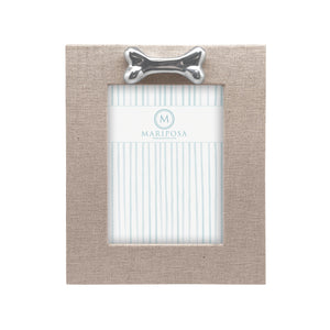 Mariposa Natural Linen with Dog Bone 5x7 Frame Vertical