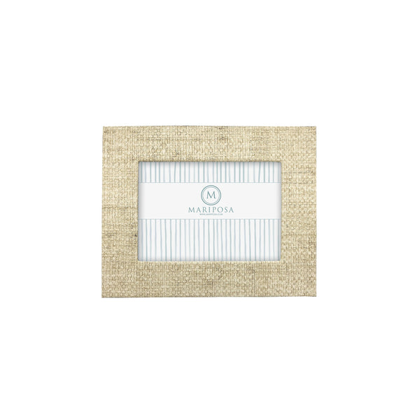 Load image into Gallery viewer, Mariposa Sand Faux Grasscloth 5x7 Frame
