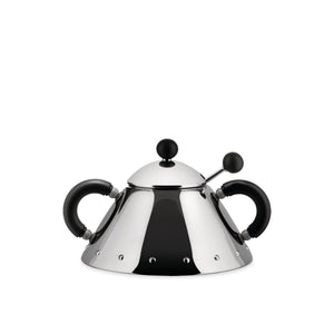 Alessi 9097 Sugar Bowl With Spoon Black