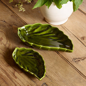 AERIN Elva Leaf Dish, Small - Garden Green