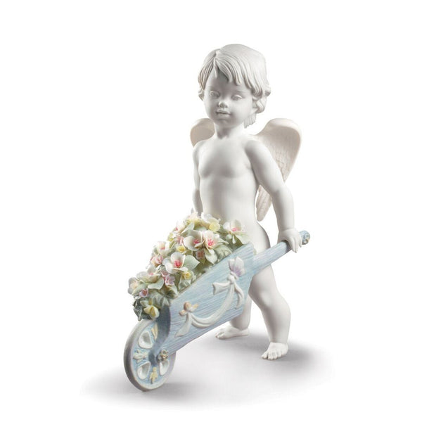 Load image into Gallery viewer, Lladro Celestial Flowers Angel Figurine
