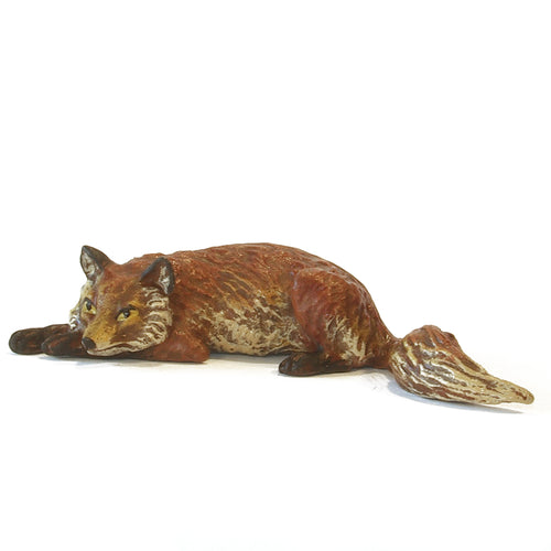 Fox Lying Vienna Bronze Figurine