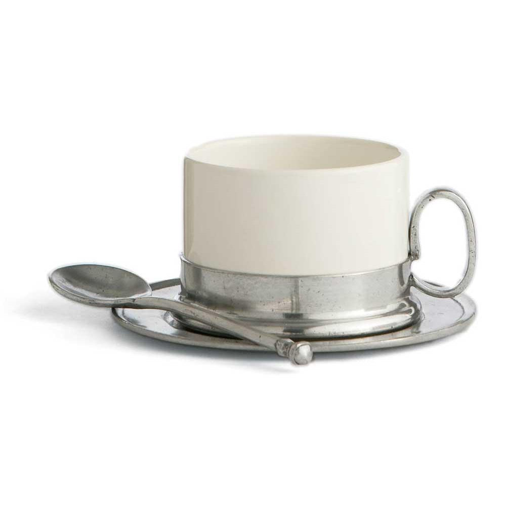 Arte Italica Tuscan Cappuccino Cup & Saucer with Spoon