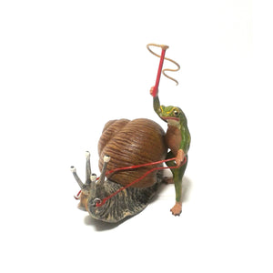 Frog On Snail / Big Vienna Bronze Figurine