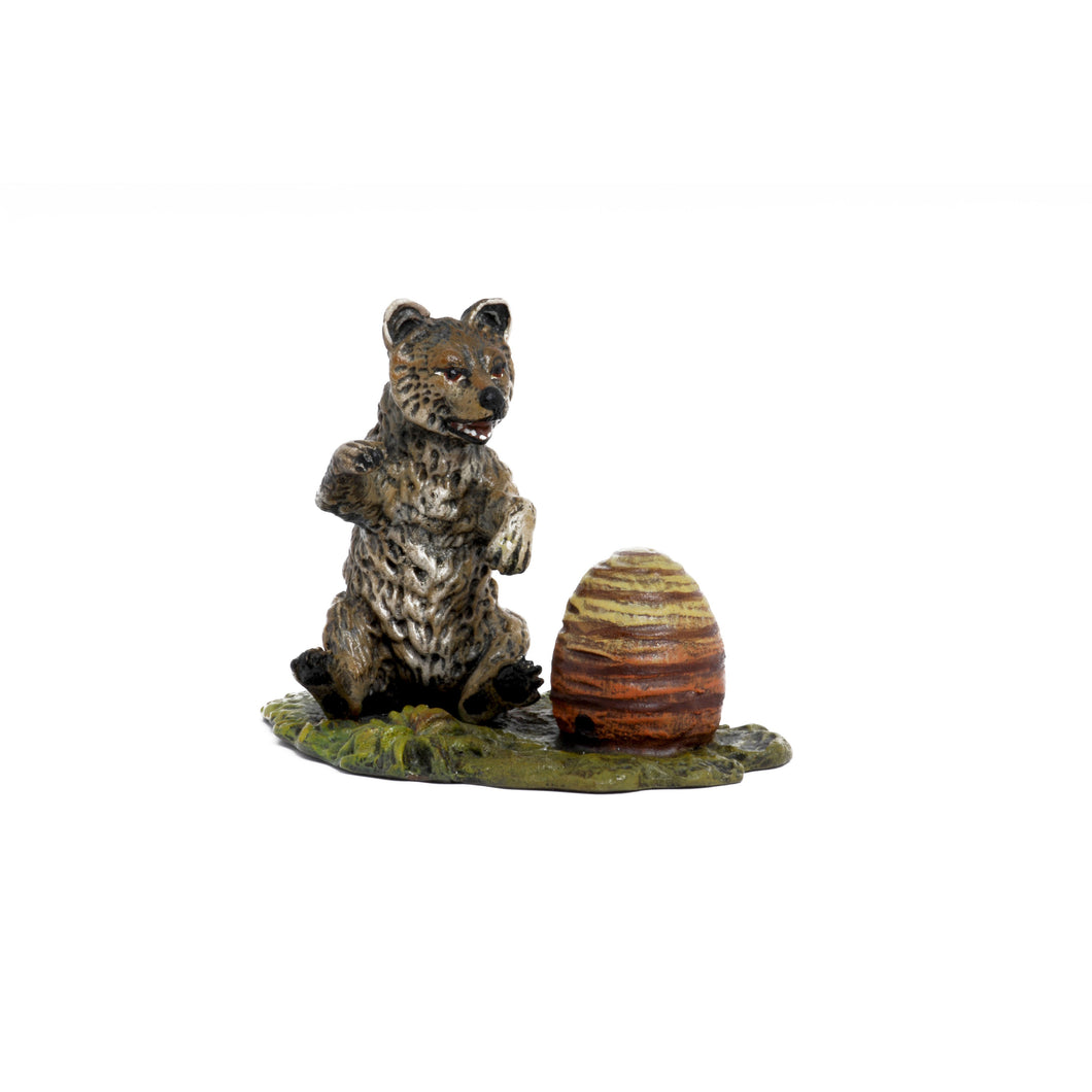 Bear With Honeycomb Vienna Bronze Figurine