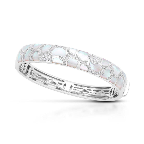 Load image into Gallery viewer, Belle Etoile Adina Bangle - White Mother-of-Pearl
