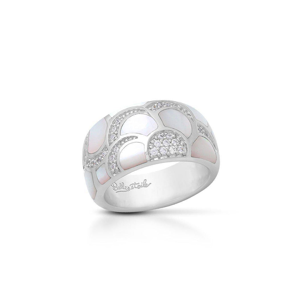 Belle Etoile Adina Ring - White Mother-of-Pearl