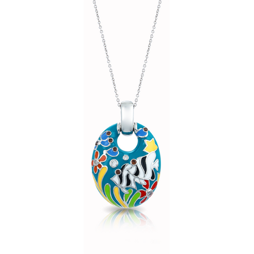 Belle Etoile Angelfish Pendant - Teal