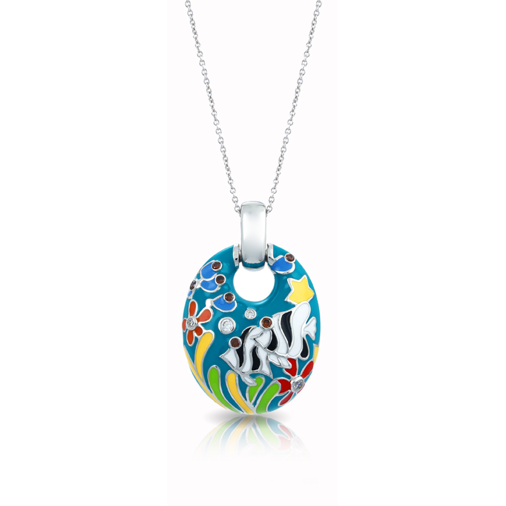 Belle Etoile Angelfish Pendant - Teal