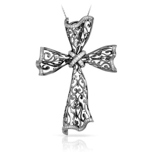 Belle Etoile Antoinette Cross Pendant - Black Rhodium