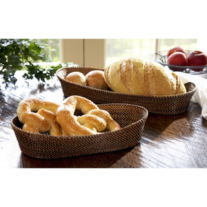Calaisio Oval Bread Basket with Braided Edge -  Large