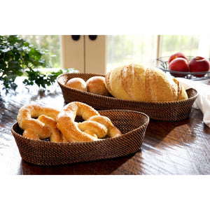 Calaisio Oval Bread Basket with Braided Edge - Small