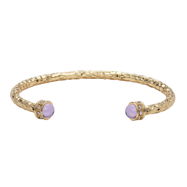 Load image into Gallery viewer, Halcyon Days &quot;Hammered Torque Amethyst &amp; Gold&quot; Bangle
