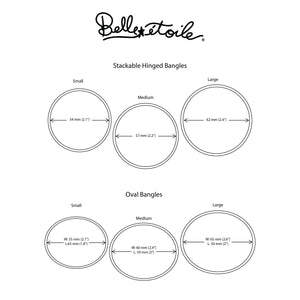 Belle Etoile Convergence Bangle - Black & White