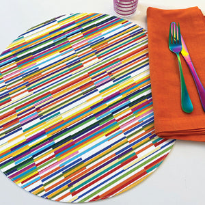 Bodrum Linens Barcode - Easy Care Placemats - Set of 4