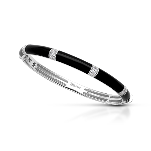 Load image into Gallery viewer, Belle Etoile Barre Bangle - Black
