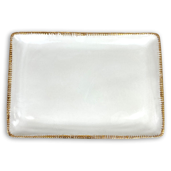 Load image into Gallery viewer, Michael Wainwright Berkshire Rectangle Platter Gold
