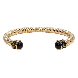 Halcyon Days "Salamander Torque Black & Gold" Bangle
