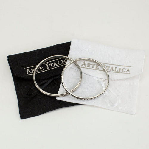 Arte Italica Pewter Bangle Bracelets, Large, Set of 2