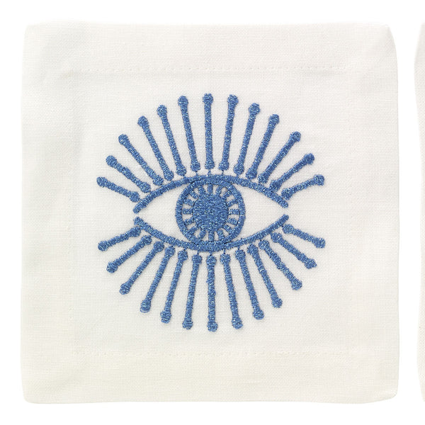 Load image into Gallery viewer, Bodrum Linens Bright Eyes - Cocktail Napkins - Set of 4
