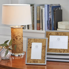 Load image into Gallery viewer, Mariposa Burlwood Column Table Lamp